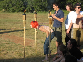 Lara prepares to attack