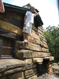 Rob and Francois on wall