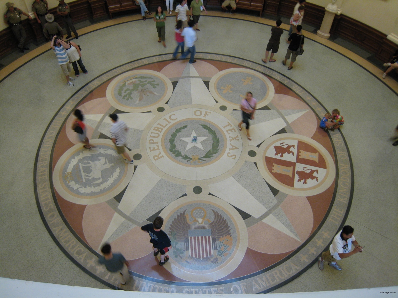 Ami and Francois floor of Texas Capitol - 1