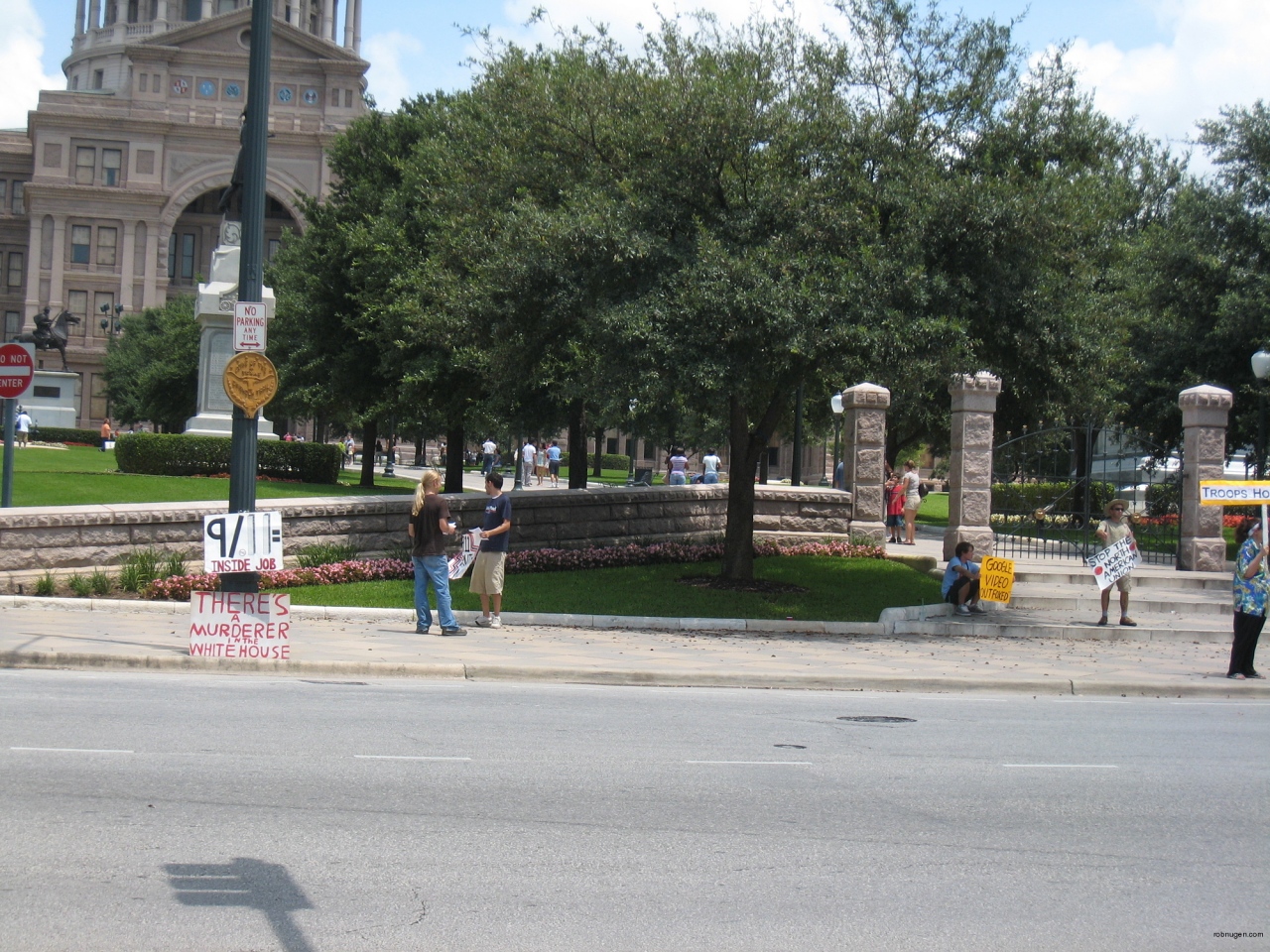 protestors in front of Texas Capitol - 1