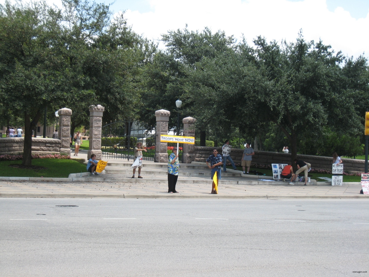 protestors in front of Texas Capitol - 2