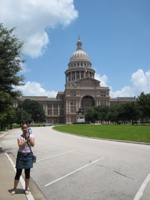 Ami and Francois sunny Texas Capitol