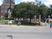 protestors in front of Texas Capitol - 1