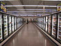 Ami in frozen pizza aisle