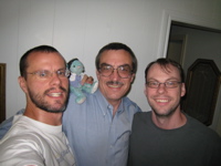 Rob, Francois, Dad, Fred in livin' room