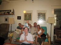 Fred, Colleen, Francois (with rabbit ears), Rob, Ami, Ma