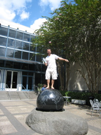 Rob and Francois on ball at HMNS