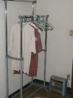 my shirt rack (pre luggage arrival)