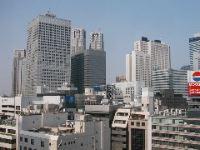 hotel room view (Nova HQ building is to the right of the pair of towers)