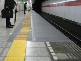 walking along yellow line - 4