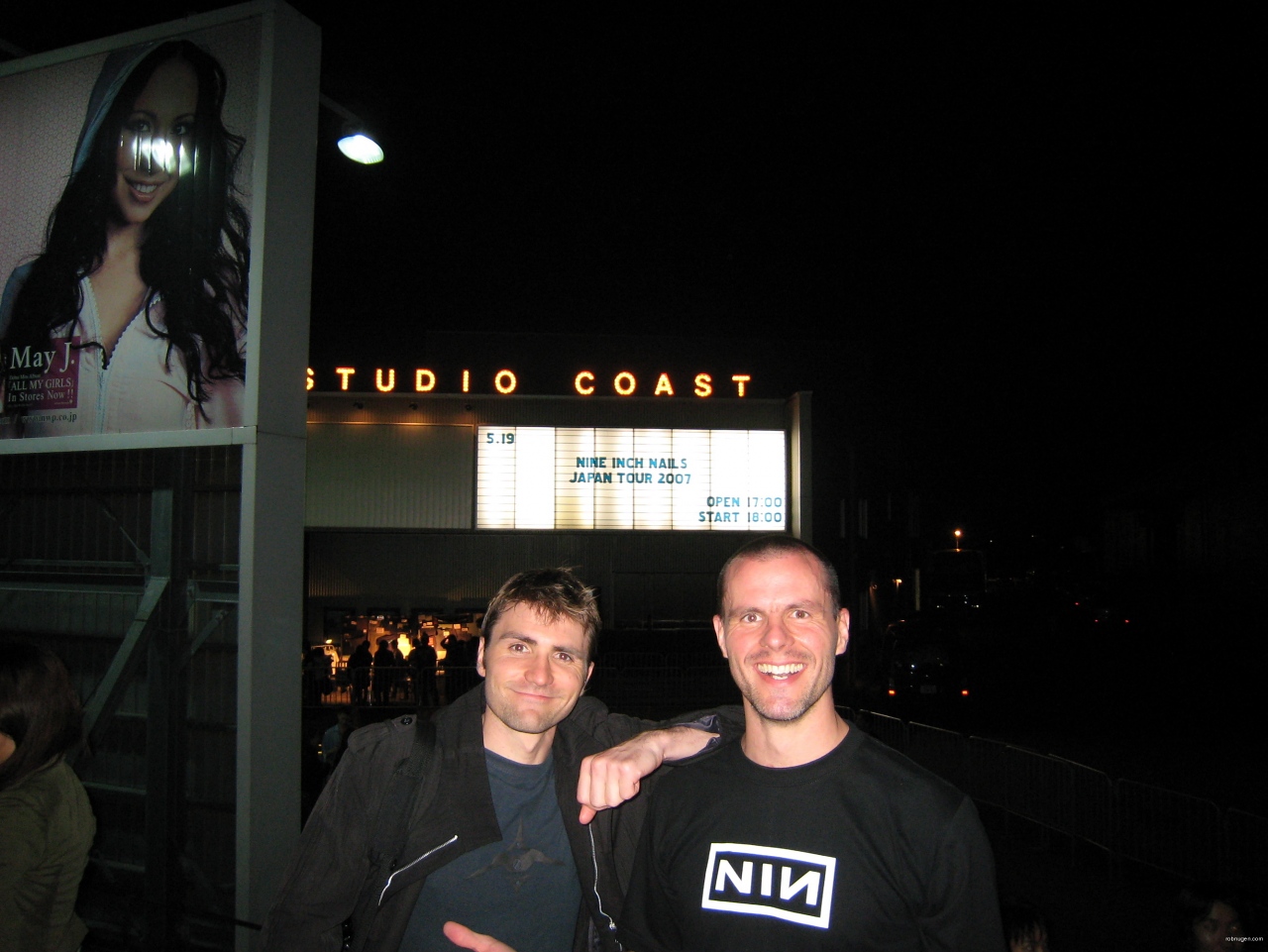 Preston and Rob after NIN concert at Studio Coast