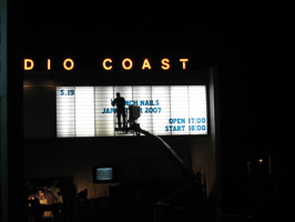 taking down NIN marquee - 1