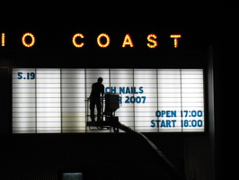 taking down NIN marquee - 3