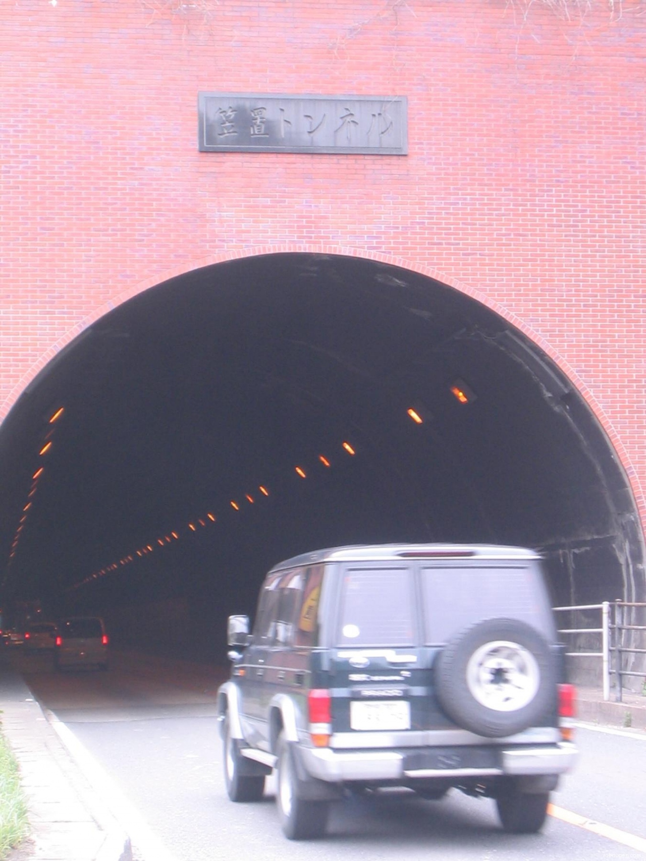 red brick tunnel