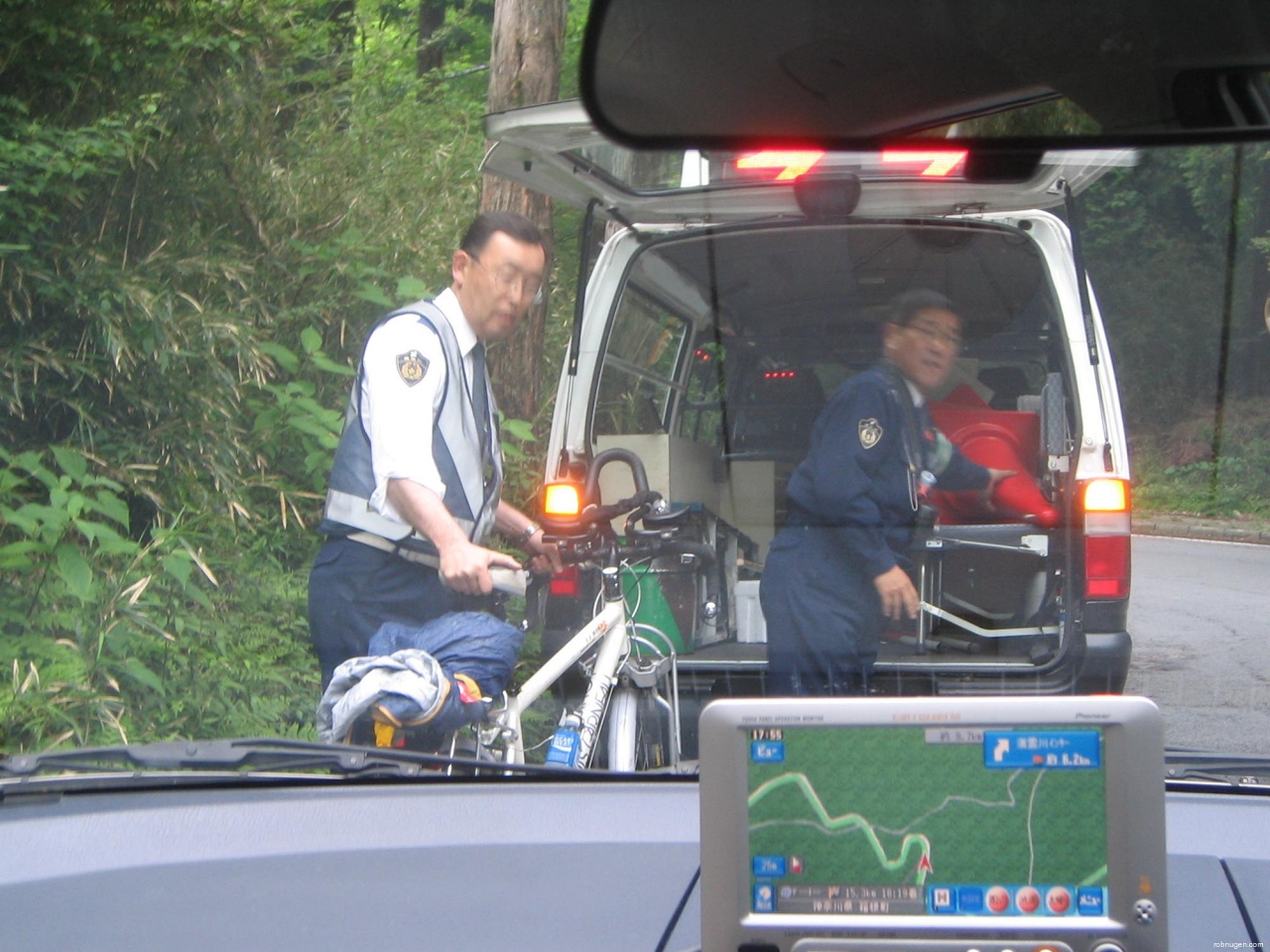 Police placing TJ Bike into their truck