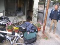 Arrival at Koji's, 2:30pm (after riding 7 days)